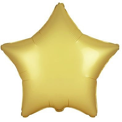 Balón foliový 45 cm  Hvězda PASTELOVÁ ZLATÁ