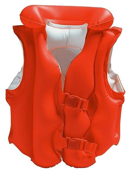 Nafukovací vesta plavecká - plovací - červená - vel. 3-6 let