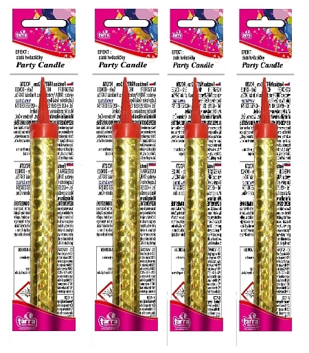 PÁRTY FONTÁNA na dort 12 cm - 4 ks - 4/100/1