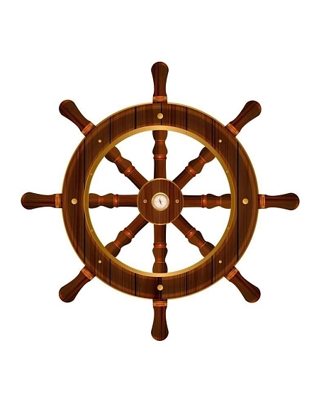 Dekorace kormidlo - námořní - 50cm