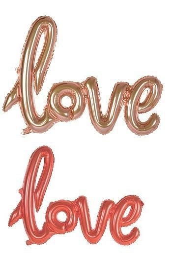 Dekorace - zápich na dort - love - stříbrná 17 cm - Valentýn / Svatba