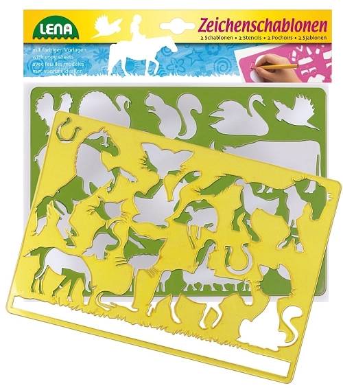 kreslící šablony ( koně, kočky)