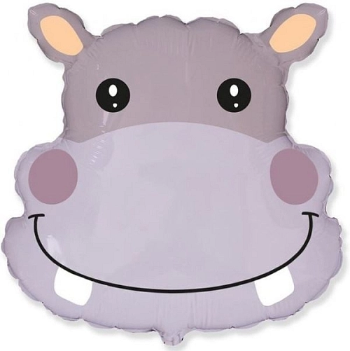 Balón foliový Hroch - safari - 56 cm