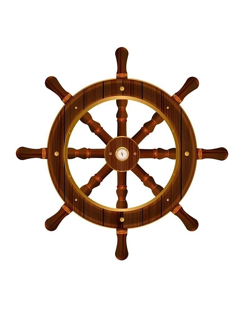 Dekorace kormidlo - námořní - 50cm