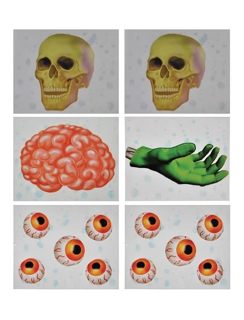 Nálepky na láhev - mix - Halloween - 6 ks