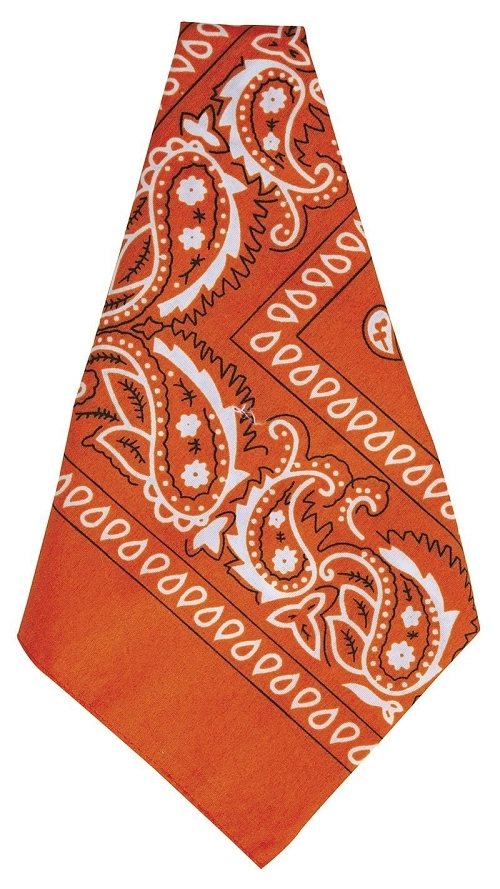 Šátek kovbojský - Western - oranžový - 1 ks