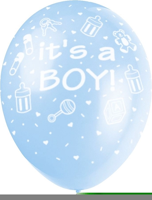 Balón foliový Boy - chlapeček - 67x29cm, MODRÝ  (NELZE PLNIT HELIEM)