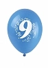 BALÓNKY POTISK ČÍSLA - 9 , 3ks v bal. 25cm