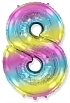 Balón foliový číslice DUHOVÁ 102 cm - 0