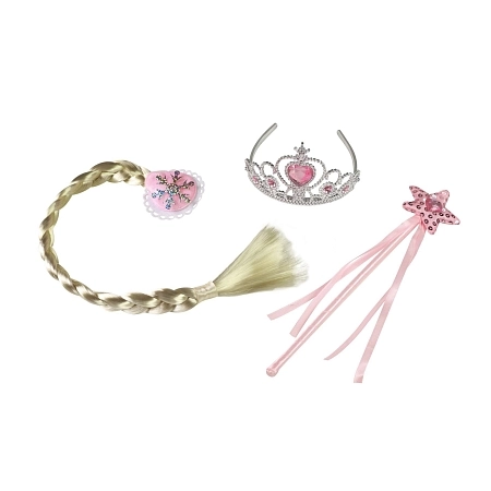 Sada princezna růžová s copem - 3 ks