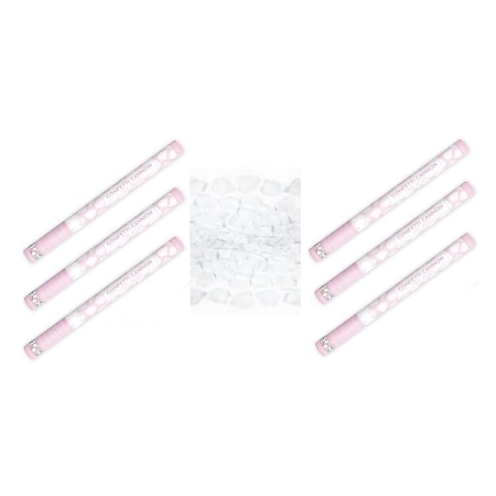 SADA Konfety 60cm - 6ks BÍLÉ OKVĚTNÍ LÍSTKY - Svatba / Valentýn