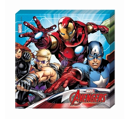 Papírové ubrousky AVENGERS, 33 x 33 cm, 20 ks