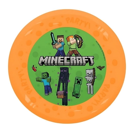 Plastový talíř Pixel - Minecraft - 21 cm - 1 ks