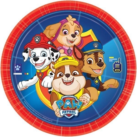 Talíře Paw Patrol - Tlapková Patrola 23 cm, 8ks