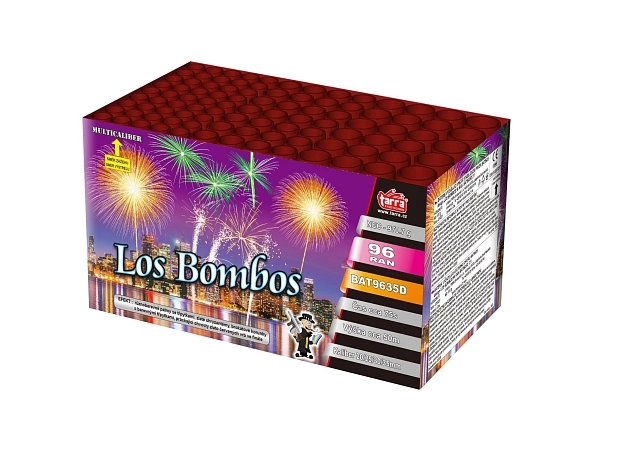 Ohňostroj - BATERIE VÝMETNIC LOS BOMBOS 96 RAN 2/1 - multikalibr