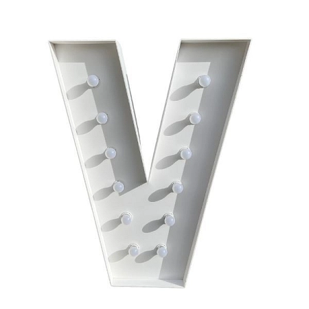 Dekorace - svítící písmeno - E - pronájem