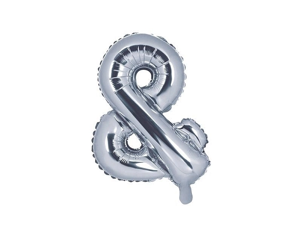 Balónek fóliový &  Znak STŘÍBRNÝ - SILVER 35 cm (NELZE PLNIT HELIEM)