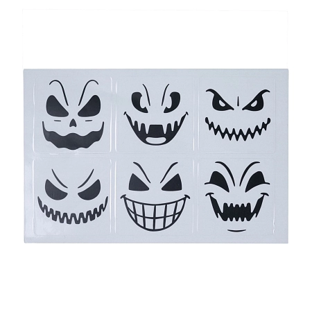 Nálepky na sklenice - dýně - pumpkin - Halloween - 6 ks