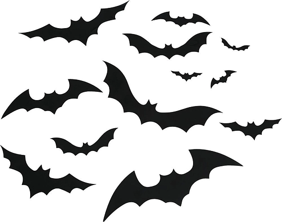 Dekorace netopýři - čarodějnice - Halloween - 12 ks