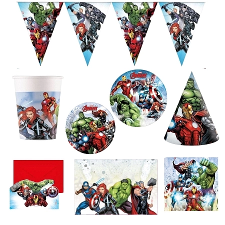 Dětská narozeninová sada Avengers - 10 osob