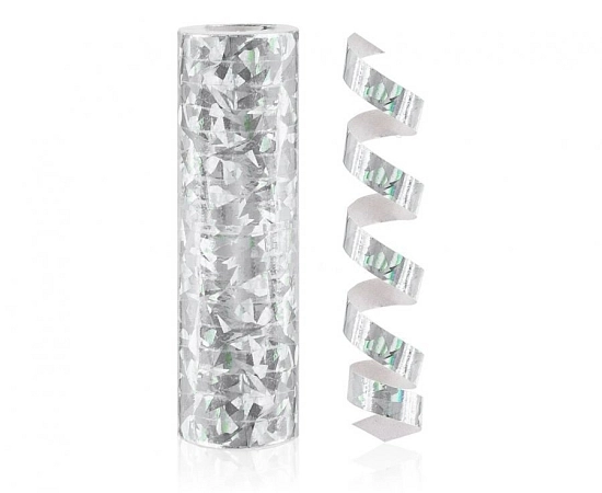 Serpentýna holografická stříbrná - 400 cm - Silvestr - 1 ks