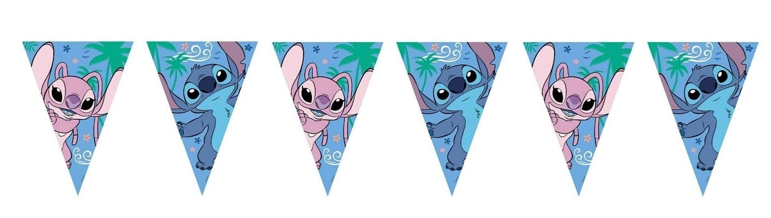 Girlanda vlajky Stitch a Angel - 230 cm