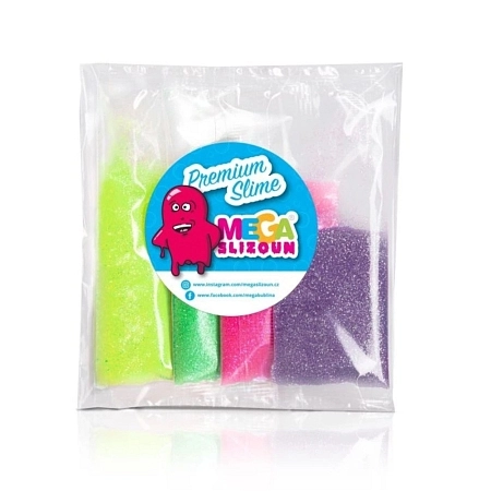 MEGASLIZOUN - Sada neonových prášků - 4 barvy