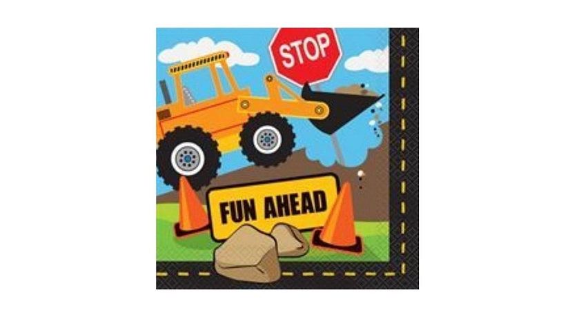 Papírové ubrousky Stavba - staveniště - 33x33 cm - 16 ks