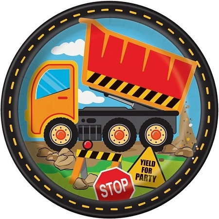 Papírové talíře - stavba - Staveniště 23 cm - 8ks