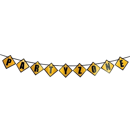 Girlanda - PARTY ZONE - stavba - staveniště - 274 cm