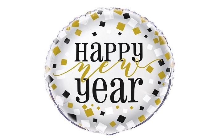 Balón fóliový kulatý ombré - modrobílý - 48 cm