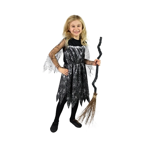Kostým čarodějnice s pavučinou vel. M - EKO - Halloween