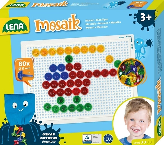 Mozaika malá, 15mm transparentní