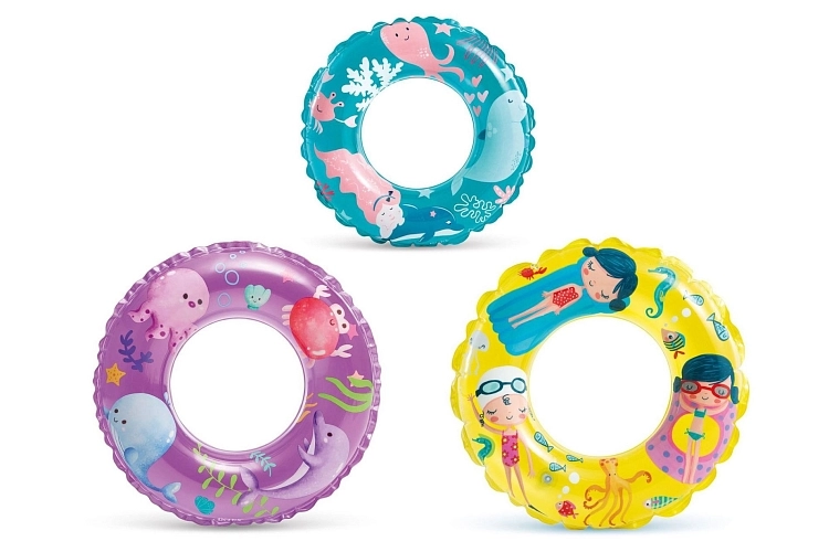 Nafukovací kruh vodní svět - mix 3 druhy - 61 cm (6-10 let)