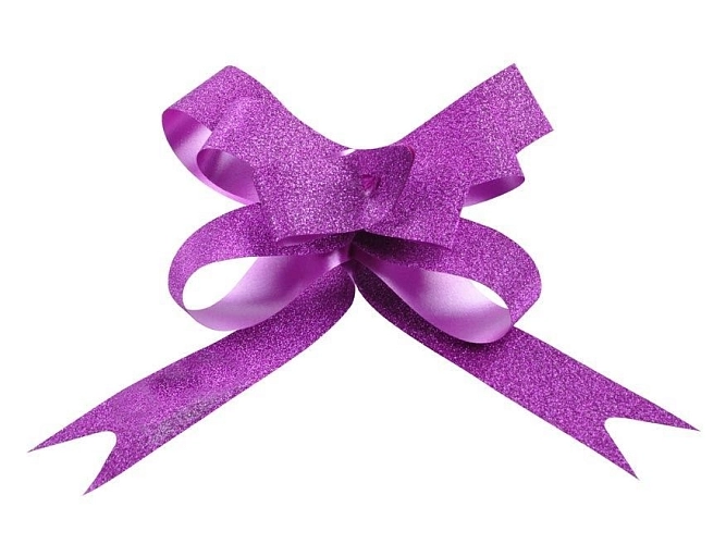 Dekorační stahovací stuha - fialová glitr - 1 ks