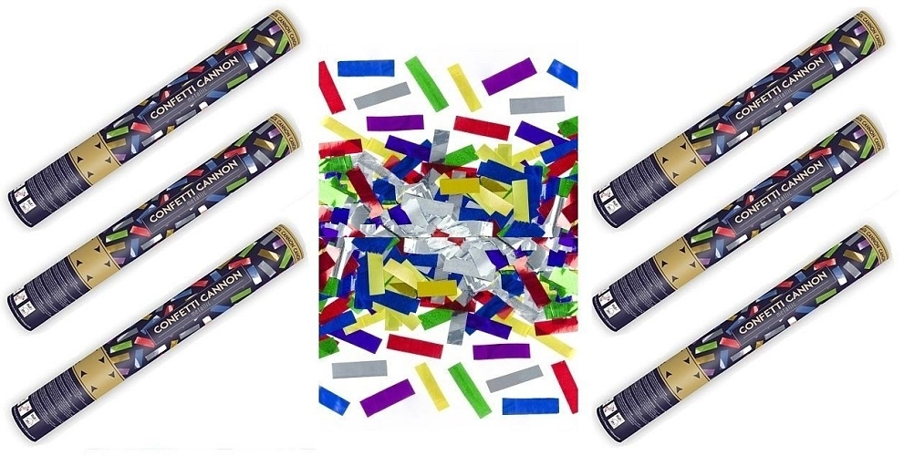 SADA Konfety 40cm  metalické barevné mix 6 ks