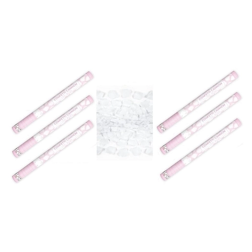 SADA Konfety 60cm - 6ks BÍLÉ OKVĚTNÍ LÍSTKY - Svatba / Valentýn