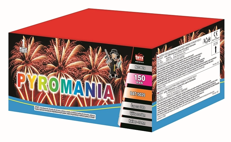 Ohňostroj - BATERIE VÝMETNIC PYROMANIA 150 RAN 2/1