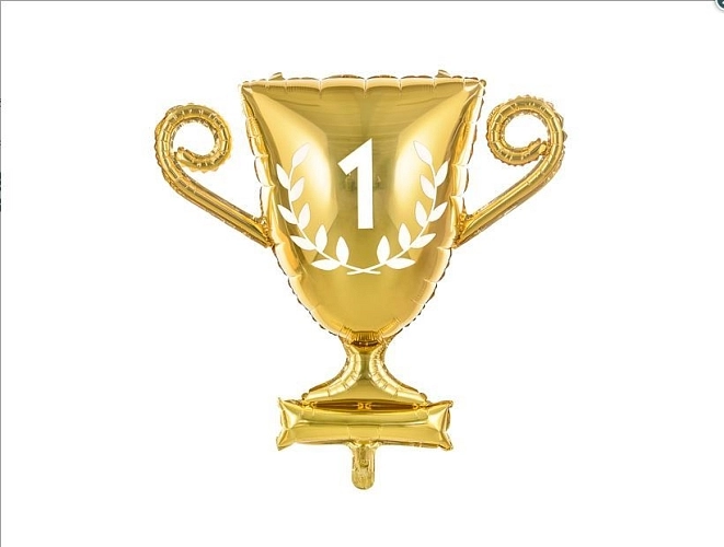 Foliový balónek vítězný pohár - zlatý - 64 cm
