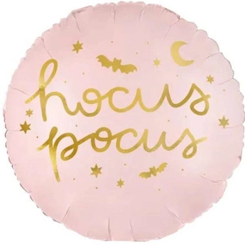 Foliový balónek Hocus pocus - růžový - Halloween - Čarodějnice - 45 cm