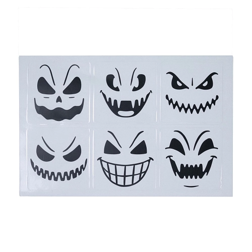 Nálepky na sklenice - dýně - pumpkin - Halloween - 6 ks