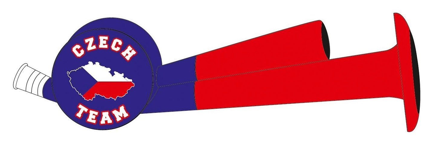 Vlajka ČR - fanoušek - hokej - 150 x 90 cm