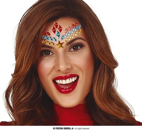 Nalepovací kamínky na obličej - stříbrné kamínky