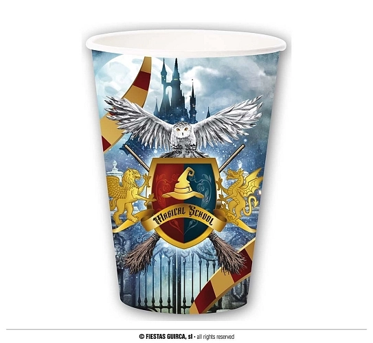 Papírové kelímky čaroděj - kouzelník HARRY - 6 ks - 355 ml