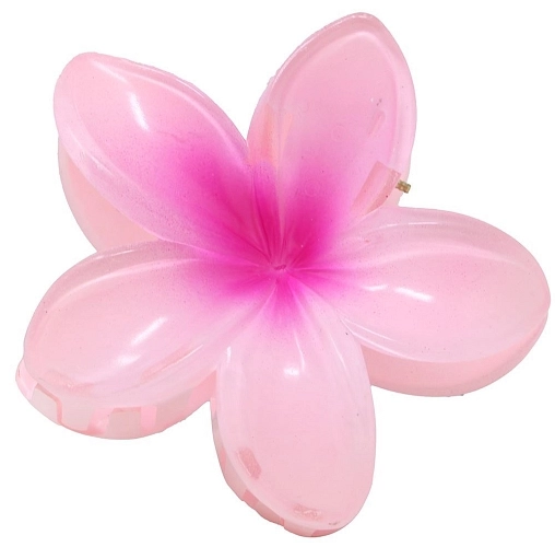 Sponka do vlasů květina - růžová - Havaj - Hawaii - 8 cm - 1 ks