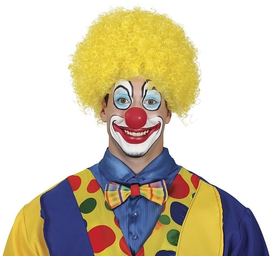 PARUKA KLAUN - šašek - ŽLUTÁ - AFRO