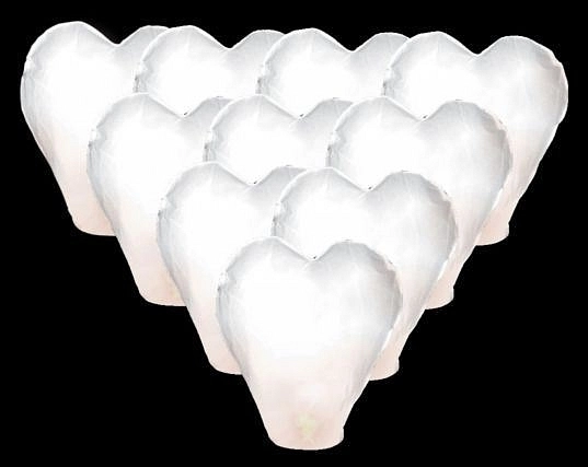 LAMPIÓN ŠTĚSTÍ - PŘÁNÍ SRDCE BÍLÝ - 10ks/bal