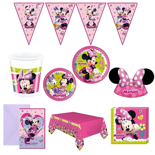 Dětská narozeninová sada myška Minnie - 10 osob