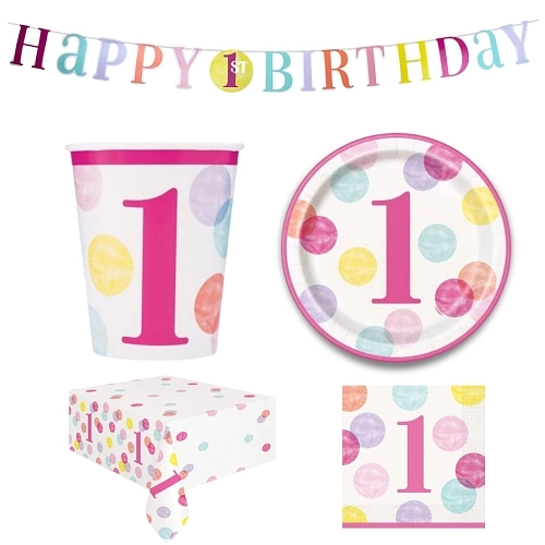 Dětská narozeninová sada 1.Narozeniny Holka - 10 osob