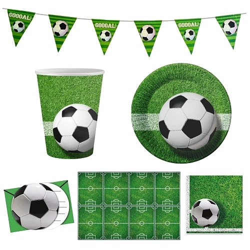 Dětská narozeninová sada Fotbal - 10 osob